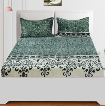 Classic Vine Elegance Winter Bedsheet with 2 pillow cover
