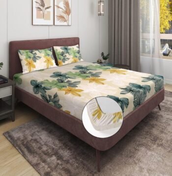 Multi flower Winter Bedsheet with 2 Pillow Cover